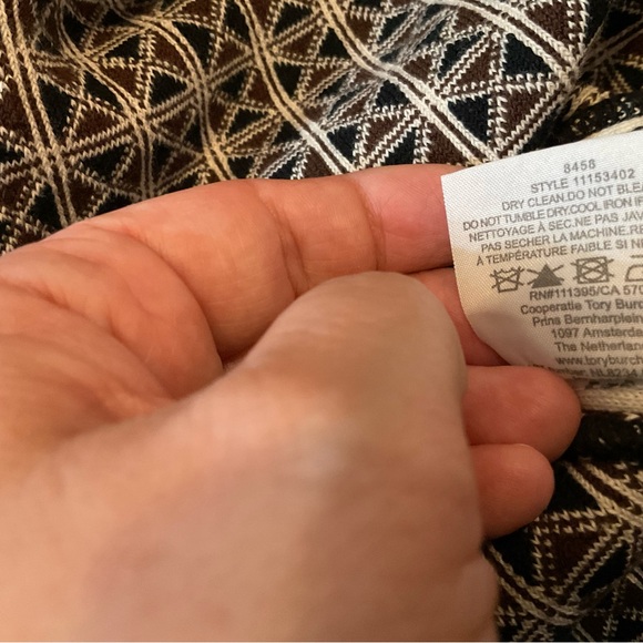 Tory Burch Brown and Cream Long Sleeve Sweater Dress like new condition. - Picture 12 of 13